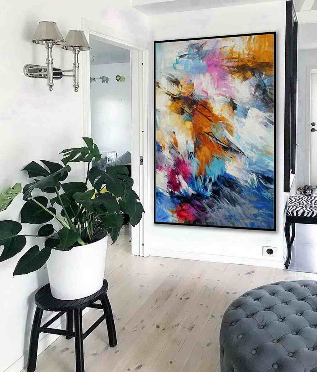 blue wall art